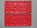 1937 YOM Clear Ontario License Plates