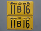 1940 YOM Clear Ontario License Plates