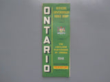 1941 Ontario Official Government Road Map