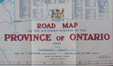 1941 Ontario Official Government Road Map