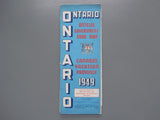 1949 Ontario Official Government Road Map