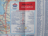 1961 - 1962 Ontario Road Map - American