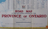 1951 Ontario Official Government Road Map