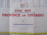 1954 Ontario Official Government Road Map
