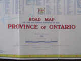 1954 Ontario Official Government Road Map