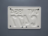 1954 YOM Clear Ontario Motorcycle License Plate