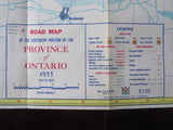 1955 Ontario Official Government Road Map