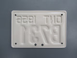 1956 YOM Clear Ontario Motorcycle License Plate