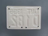 1956 YOM Clear Ontario Motorcycle License Plate