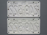 1960 YOM Clear Ontario License Plates