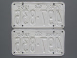 1960 YOM Clear Ontario License Plates