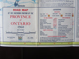 1960 Ontario Official Government Road Map