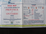1961 Ontario Official Government Road Map