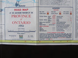 1961 Ontario Official Government Road Map