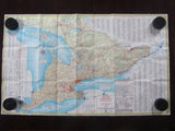 1961 Ontario Official Government Road Map