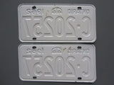 1962 YOM Clear Ontario License Plates