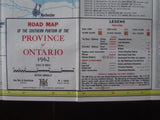 1962 Ontario Official Government Road Map