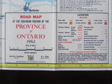 1962 Ontario Official Government Road Map