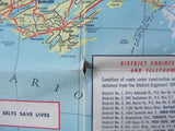 1962 Ontario Official Government Road Map