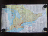 1962 Ontario Official Government Road Map
