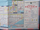 1963 Ontario Official Government Road Map