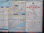 1964 Ontario Official Government Road Map
