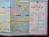 1965 Ontario Official Government Road Map