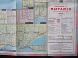 1965 Ontario Official Government Road Map