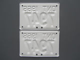 1966 YOM Clear Ontario Motorcycle License Plates