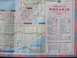 1966 Ontario Official Government Road Map