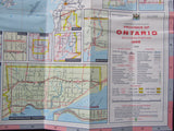 1966 Ontario Official Government Road Map