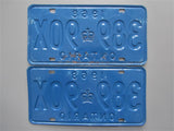 1968 YOM Clear Ontario License Plates