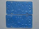 1968 YOM Clear Ontario License Plates