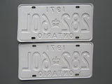 1971 YOM Clear Ontario License Plates