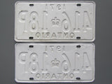 1971 YOM Clear Ontario License Plates