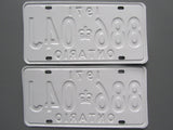 1971 YOM Clear Ontario License Plates