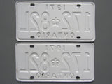 1971 YOM Clear Ontario License Plates