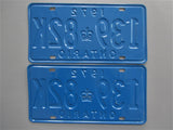 1972 YOM Clear Ontario License Plates