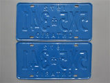 1972 YOM Clear Ontario License Plates