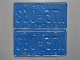 1972 YOM Clear Ontario License Plates