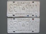 1973 YOM Clear Ontario License Plates