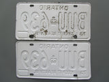 1973 YOM Clear Ontario License Plates