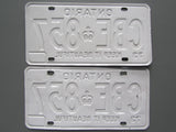 1973 YOM Clear Ontario License Plates