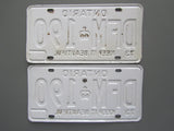 1973 YOM Clear Ontario License Plates