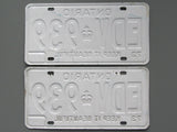 1973 YOM Clear Ontario License Plates