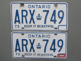 1974 Ontario License Plates