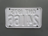 1975 YOM Clear Ontario Motorcycle License Plate