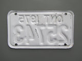 1975 YOM Clear Ontario Motorcycle License Plate