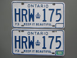 1975 Ontario License Plates