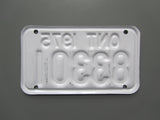 1975 YOM Clear Ontario Motorcycle License Plate